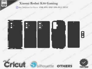 Xiaomi Redmi K50 Gaming Skin Cut Template Vector ARMOBILESKIN