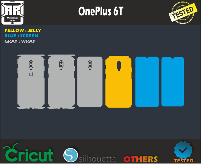 OnePlus 6t skin Template svg