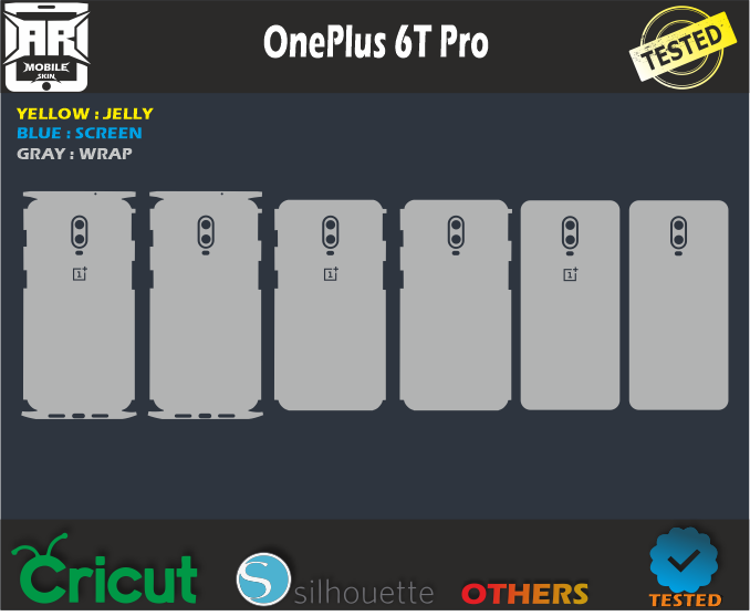 OnePlus 6t Pro Skin Template Vector