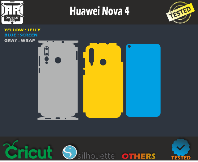 Huawei Nova 4 Skin Template Vector