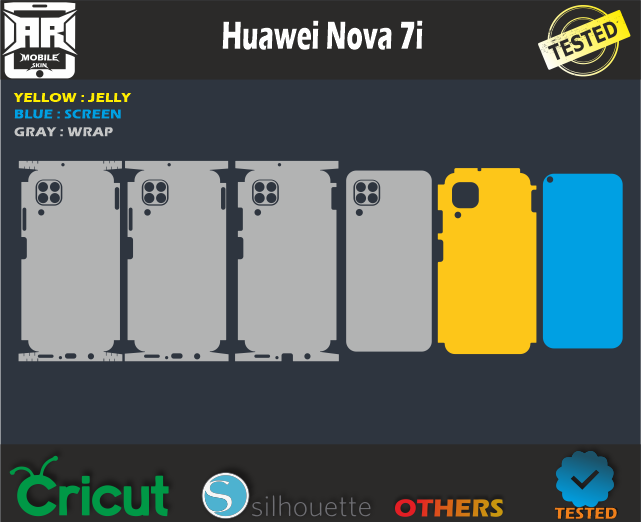 Huawei Nova 7i skin Template Vector
