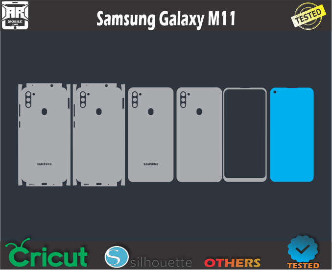 Samsung M11 Skin Template svg