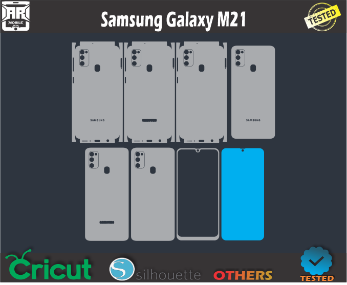 Samsung M21 Skin Template svg