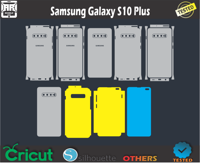 Samsung S10 Plus Skin Template svg