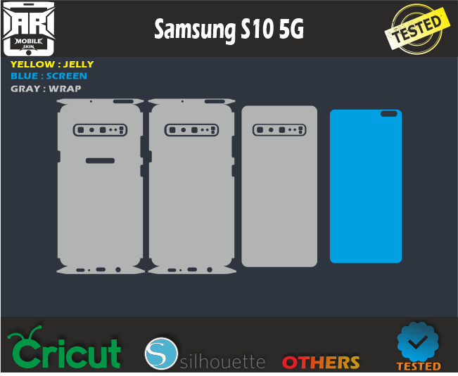 Samsung S10 5g Skin Template svg