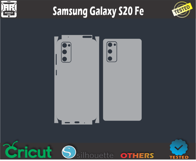 Samsung S20 Fe Skin Template Vector