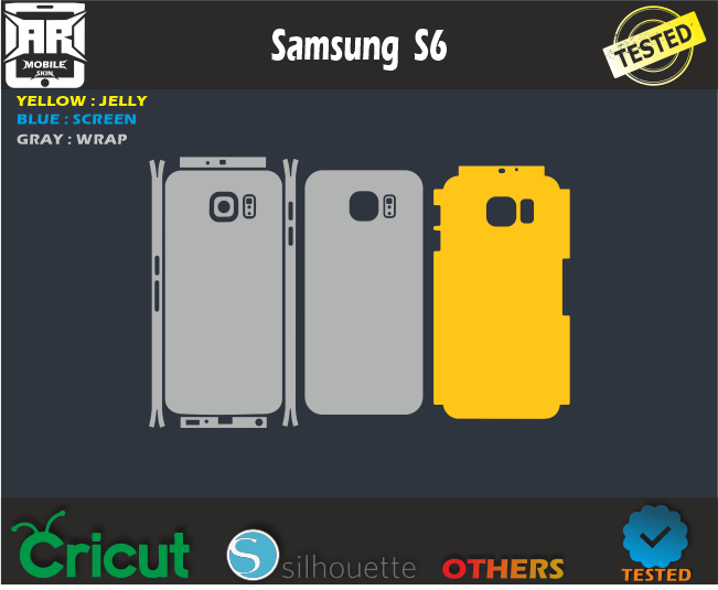 Samsung S6 Skin Template svg