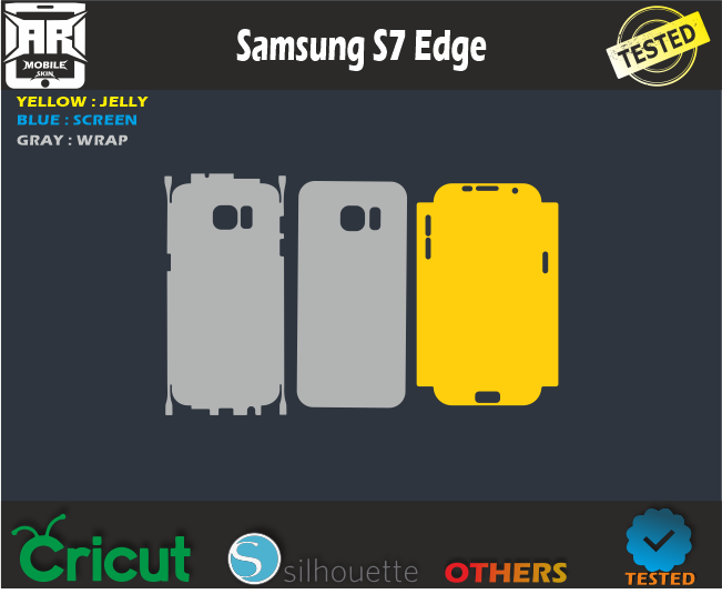 Samsung S7 Edge Skin Template Vector
