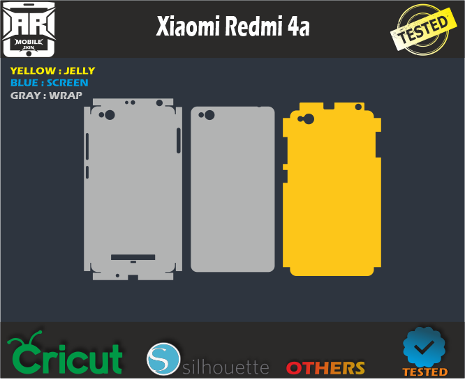Xiaomi Redmi 4a Skin Template Vector