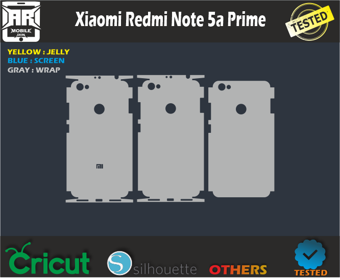 Xiaomi Redmi Note 5a Prime Skin Template Vector