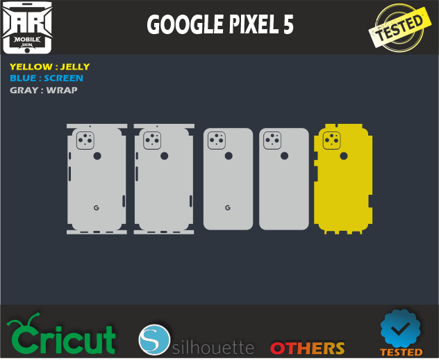 Google Pixel 5 skin Template Vector