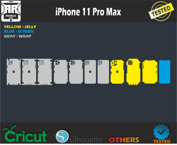 Apple iPhone 11 Pro Max skin Template Vector