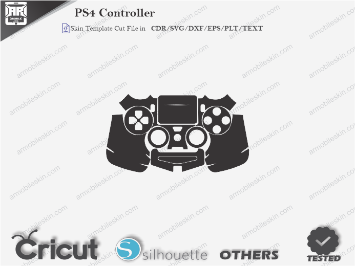 PS4 Controller Skin Template Vector Svg