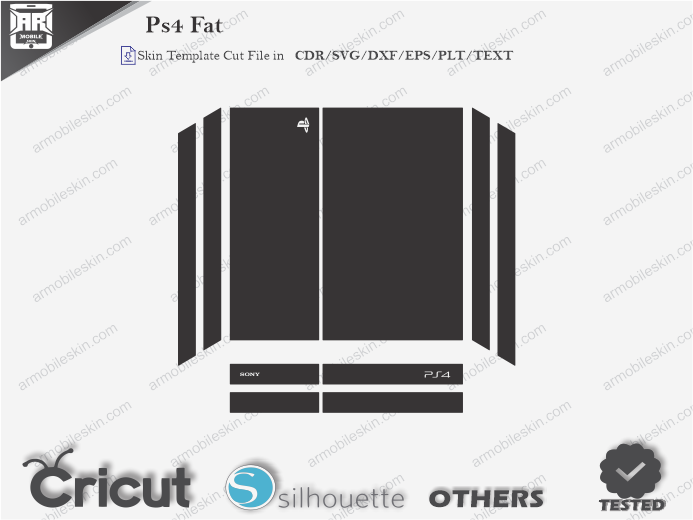 PS4 Fat Skin Template Vector SVG