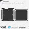PS4 Slim Skin Template Vector