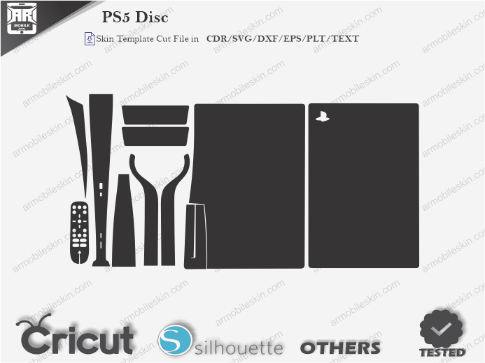 PS5 Disc Skin Template Vector