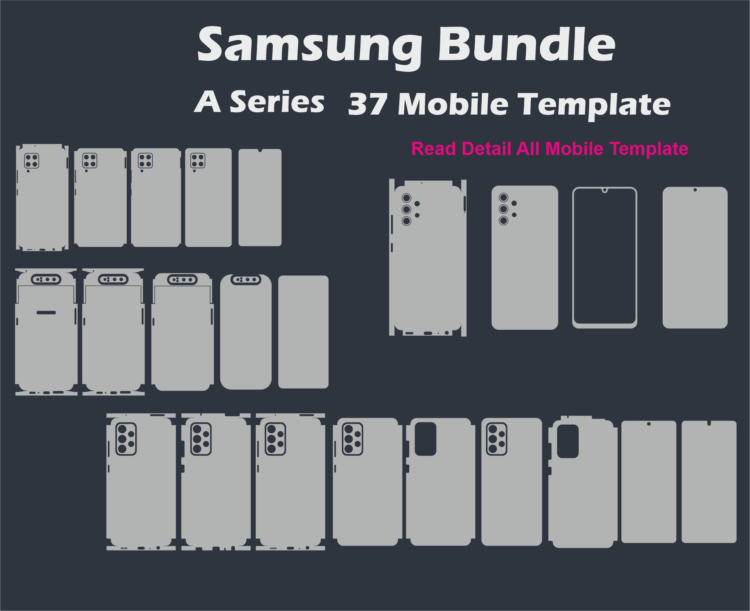 All Samsung Skin Template Vector Bundle 111 Mobile