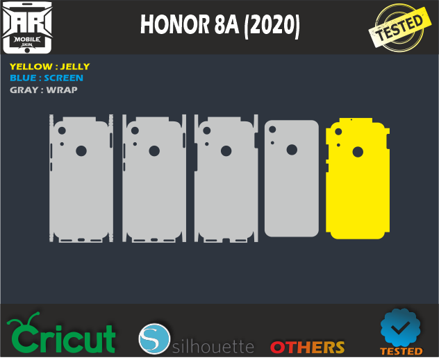 HONOR 8a 2020 Skin Template Vector