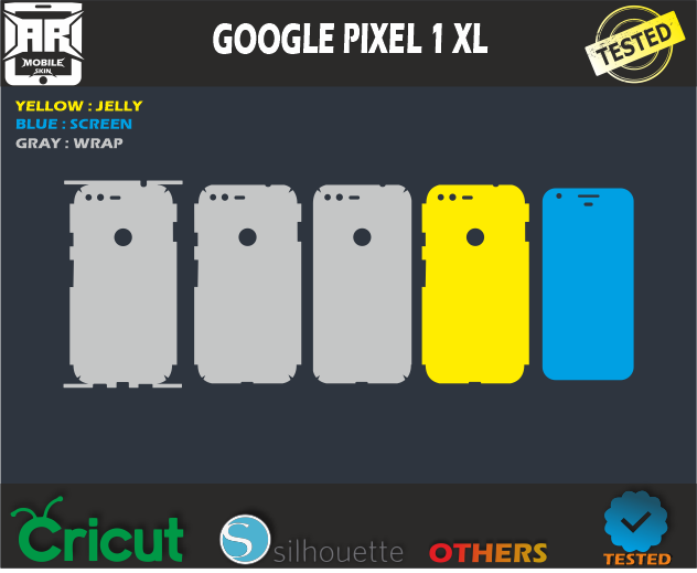 Google Pixel 1 XL Template Vector