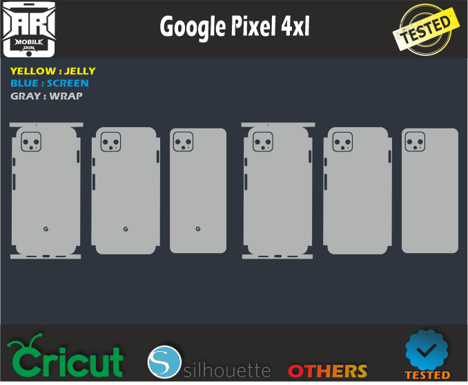 Google Pixel 4XL Skin Template Vector
