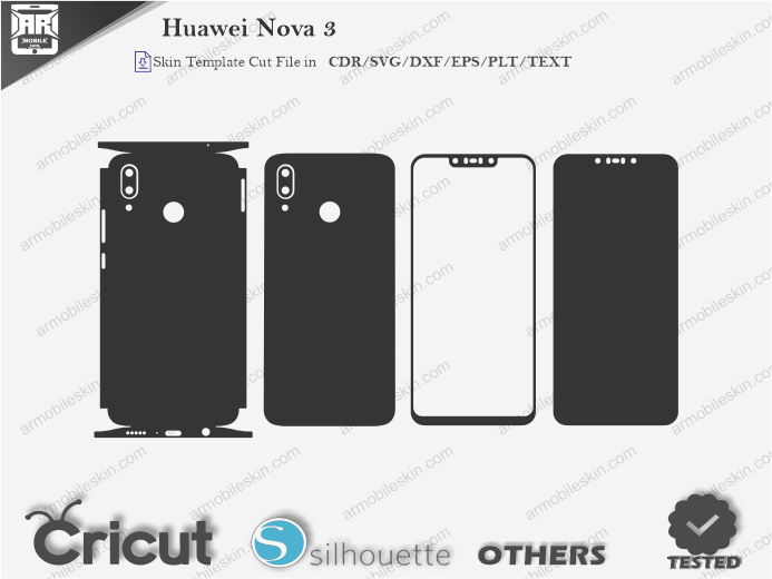 Huawei Nova 3 Skin Template Vector