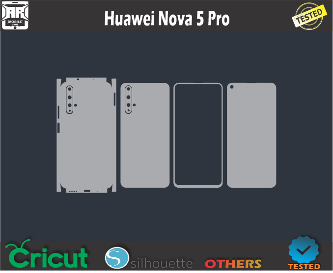Huawei Nova 5 Pro Skin Template Vector