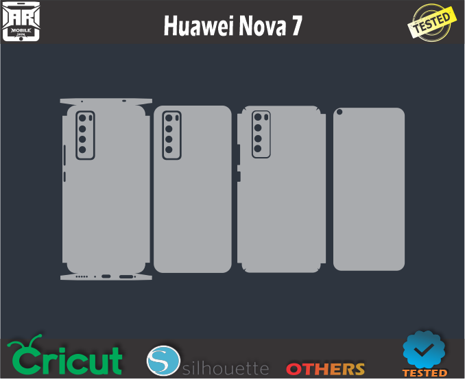 Huawei Nova 7 Skin Template Vector