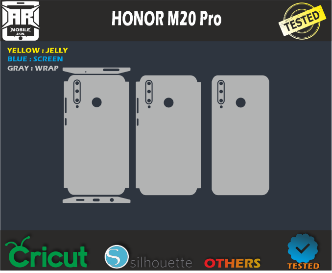 HONOR M20 Pro Skin Template Vector
