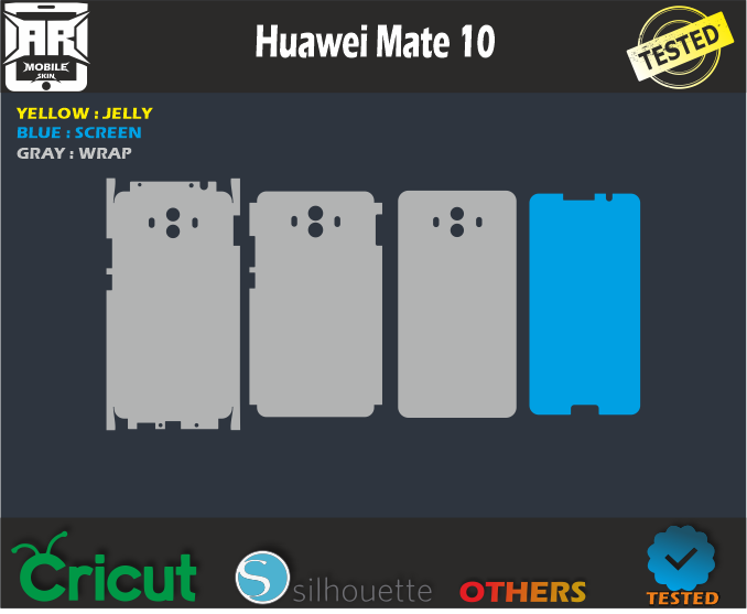 Huawei Mate 10 Skin Template Vector