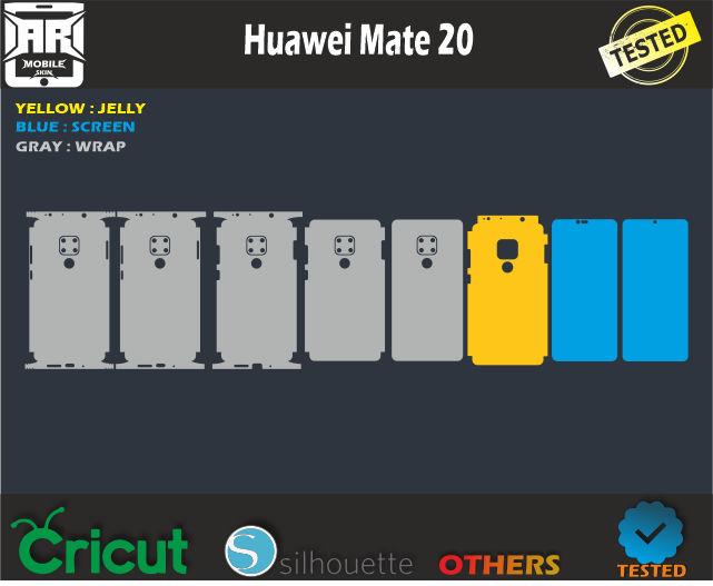 Huawei Mate 20 Skin Template Vector