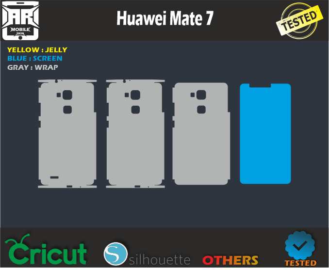 Huawei Mate 7 Skin Template Vector