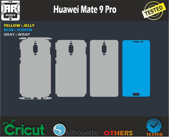 Huawei Mate 9 Pro Skin Template Vector