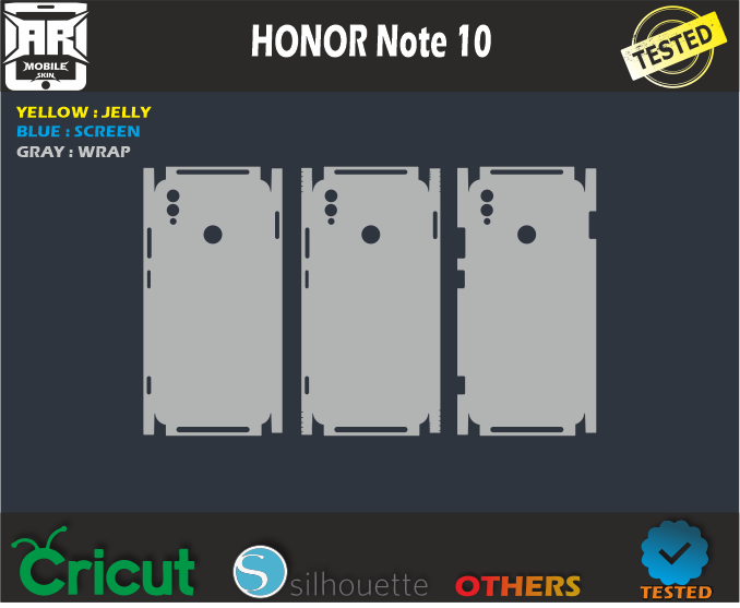 HONOR Note 10 Skin Template Vector