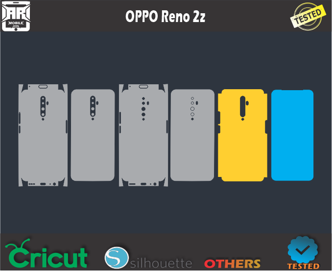 OPPO Reno 2z Skin Template Vector
