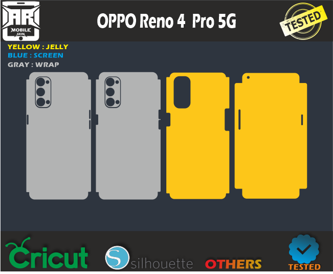 OPPO Reno4 Pro 5G Skin Template Vector