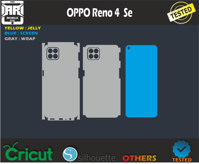 OPPO Reno4 Se Skin Template Vector