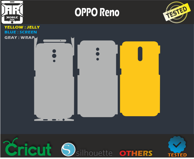 OPPO Reno Skin Template Vector