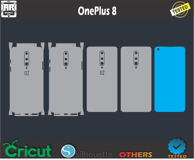 OnePlus 8 Skin Template Vector