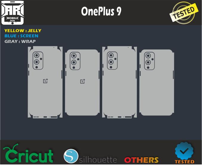 OnePlus 9 skin Template svg