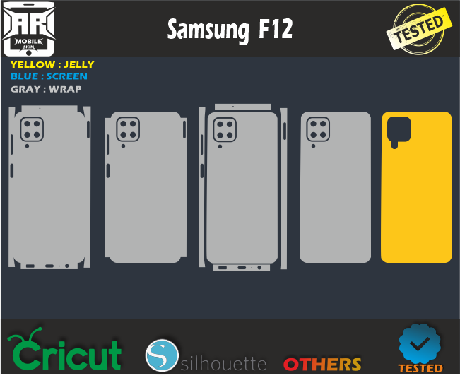 Samsung F12 Skin Template Vector