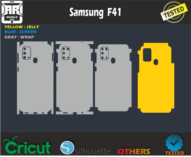 Samsung F41 Skin Template Vector