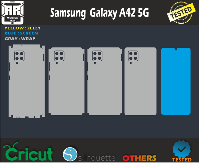 Samsung A42 5G Skin Template svg