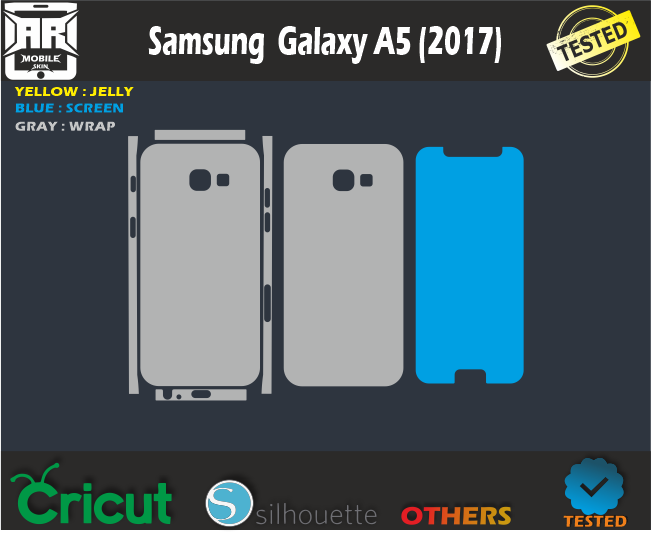 Samsung A5 2017 Skin Template Vector