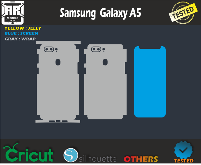Samsung A5 Skin Template Vector