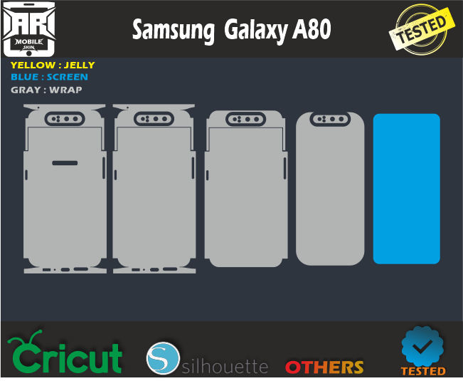 Samsung Galaxy A80 Skin Vector Template