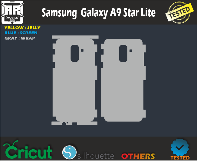 Samsung A9 Star Lite Skin Template Vector