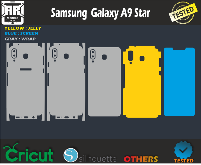 Samsung A9 Star Skin Template Vector