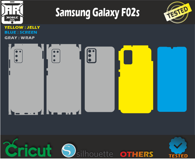 Samsung F02s Skin Template Vector
