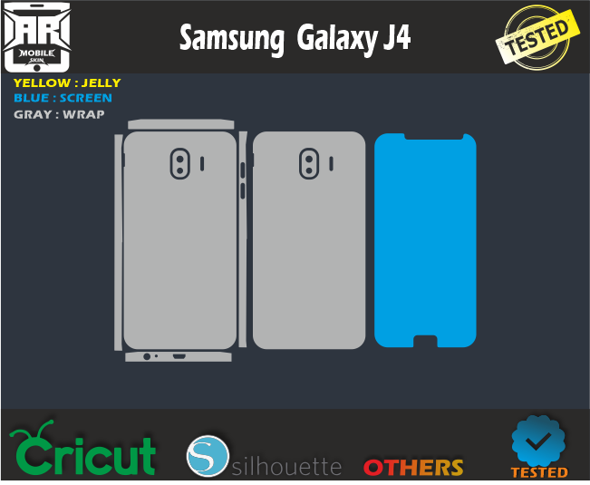 Samsung Galaxy J4 2018 Skin Template svg