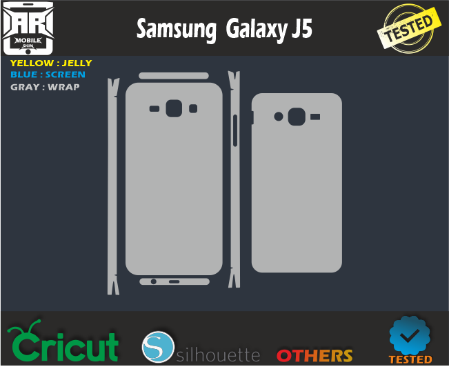 Samsung Galaxy J5 Skin Template Vector